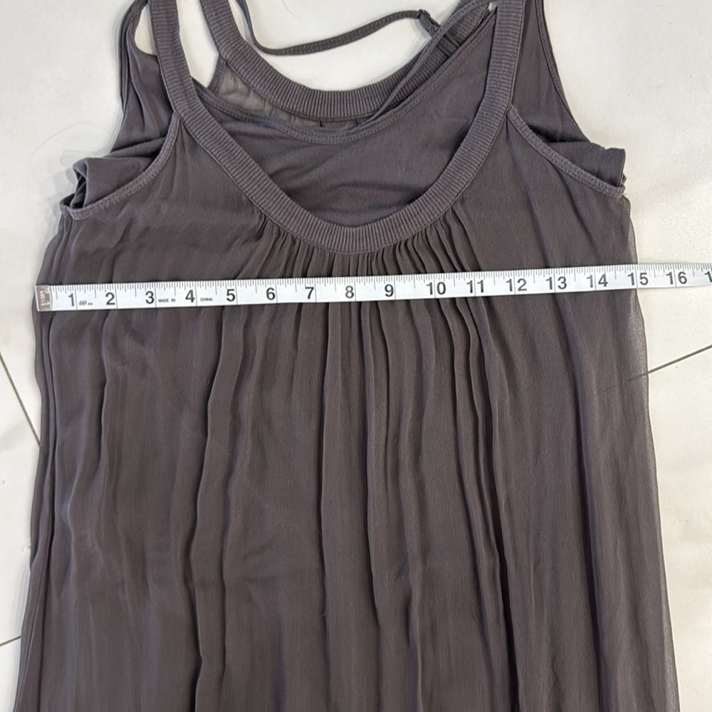 Sweetees Grey Silk Slip Sleeveless Midi Dress.  Sz M - Picture 7 of 11